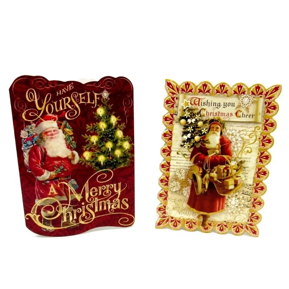Punch Studio Traditional Victorian Die-Cut Holiday Ephemera Note Cards (62065)